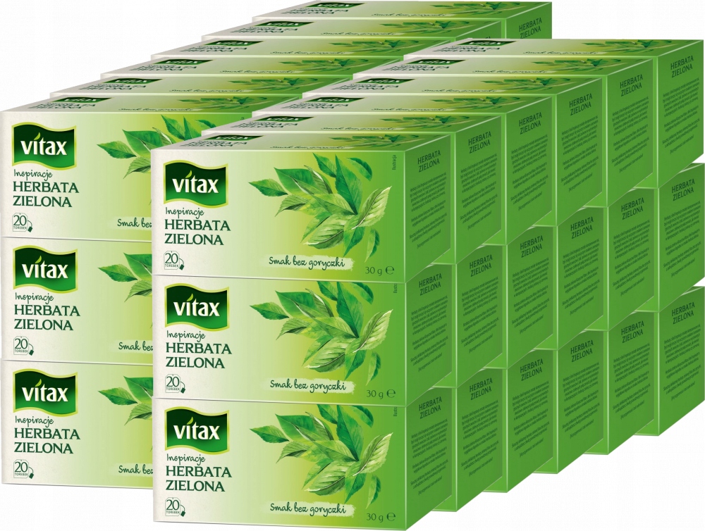 Herbata ekspresowa Zielona Vitax 20 torebek x36