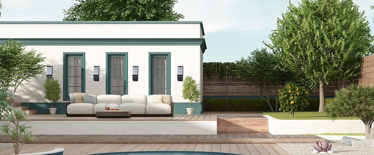 KINKIET ZEWNĘTRZNY PRZED WEJŚCIE DOMU MIESZKANIA Szerokość produktu 11.5 cm