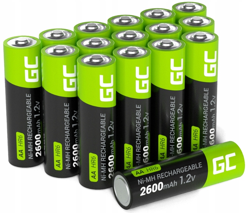 16 x Aku Baterie Aa R6 Green Cell 2600 mAH