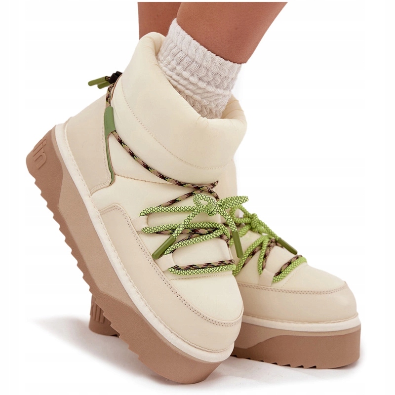 Dámské Sněhule Na Platformě D.franklin DFSH371015 Světle Béžové 40