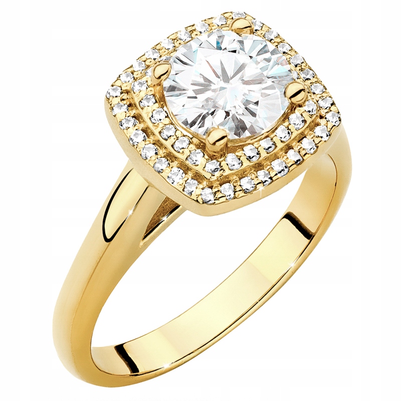 Zlatý Prstýnek pr. 585 14k s laboratorním diamantem 1,28ct Gravírování