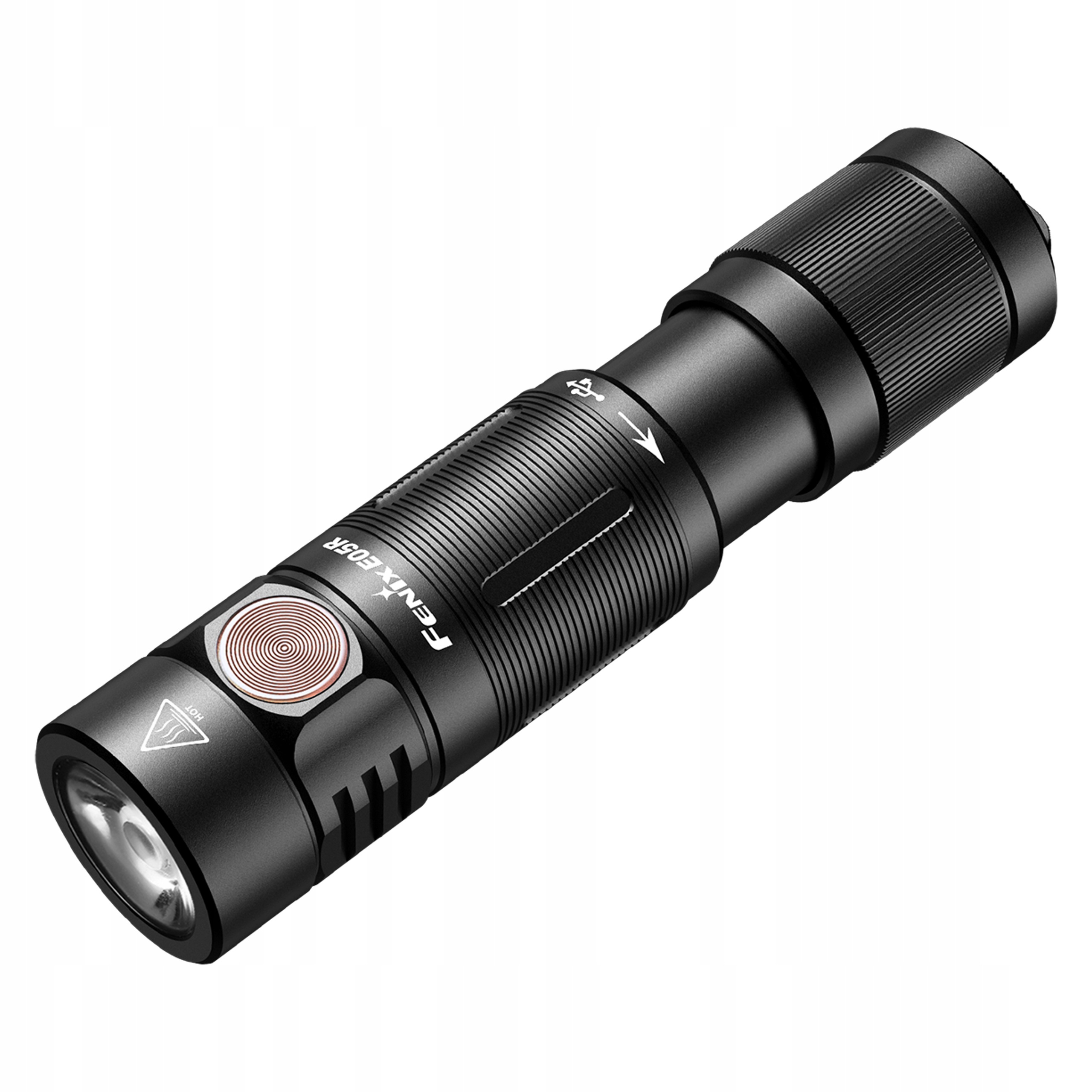 Latarka Led Fenix E05R czarna 400 lumenów