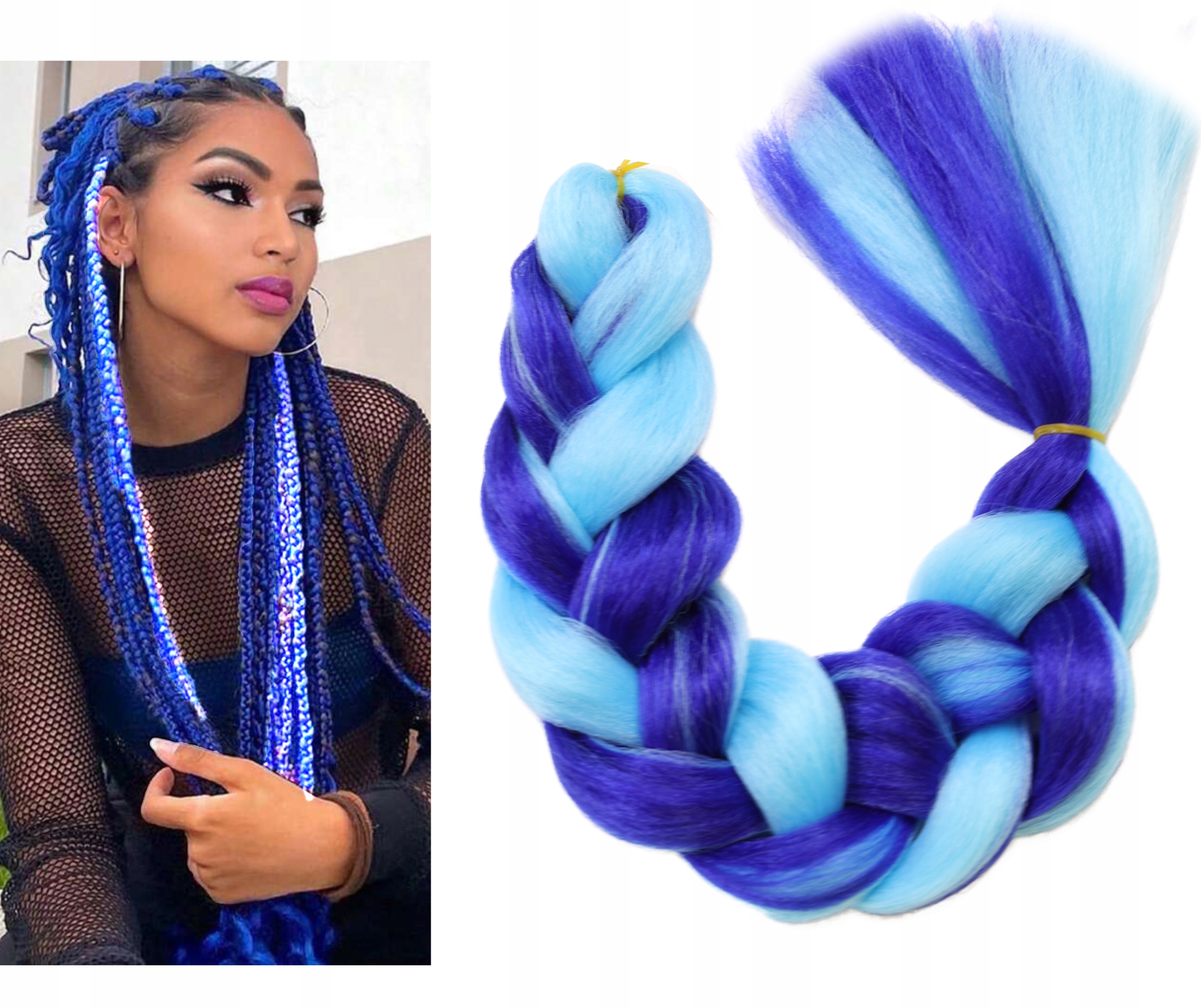 Włosy syntetyczne WARKOCZYKI POLIESTER KOLOROWE NEONOWE TWISTY