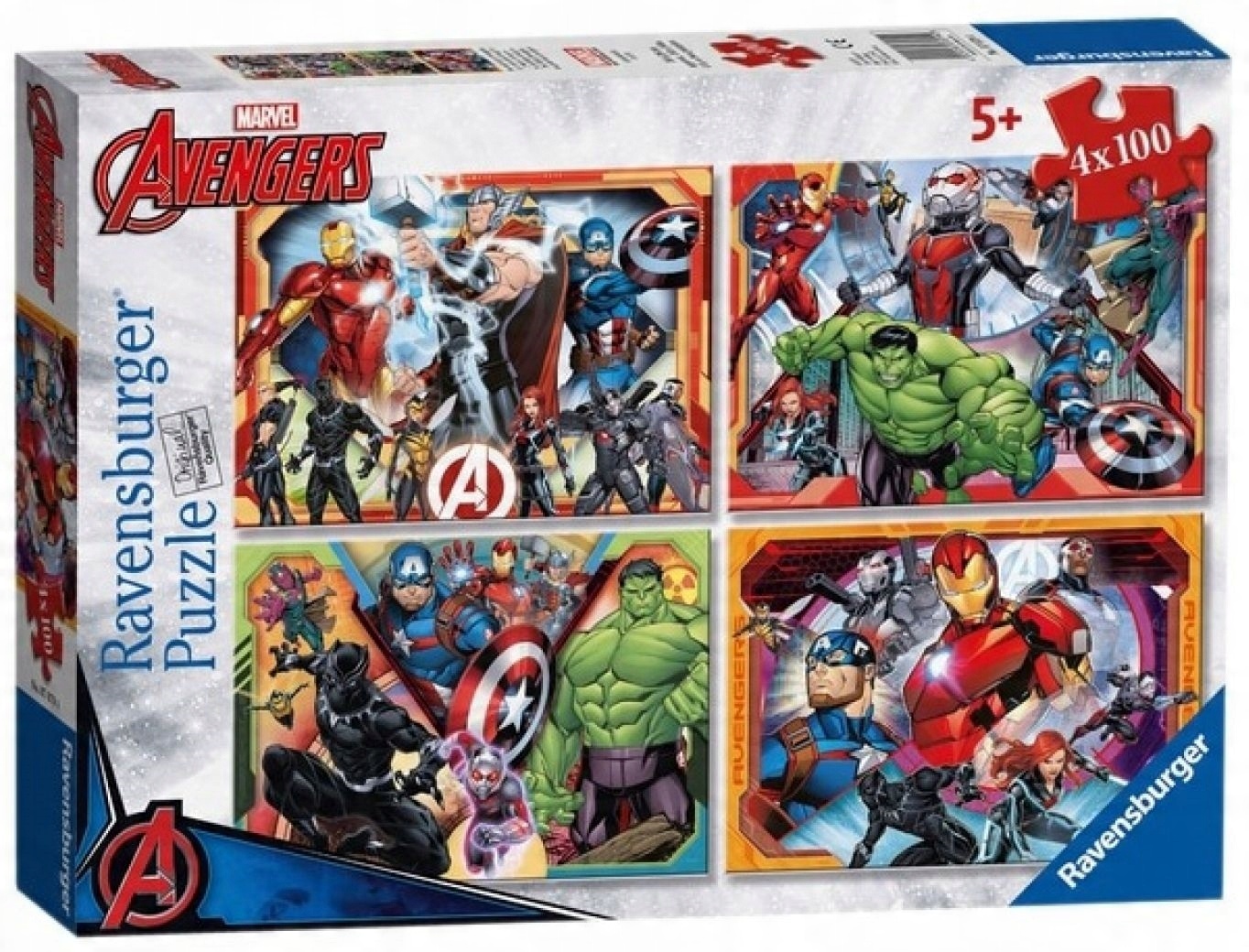 

Puzzle Avengers Marvel Zestaw 4 x 100 el. 36x26 cm