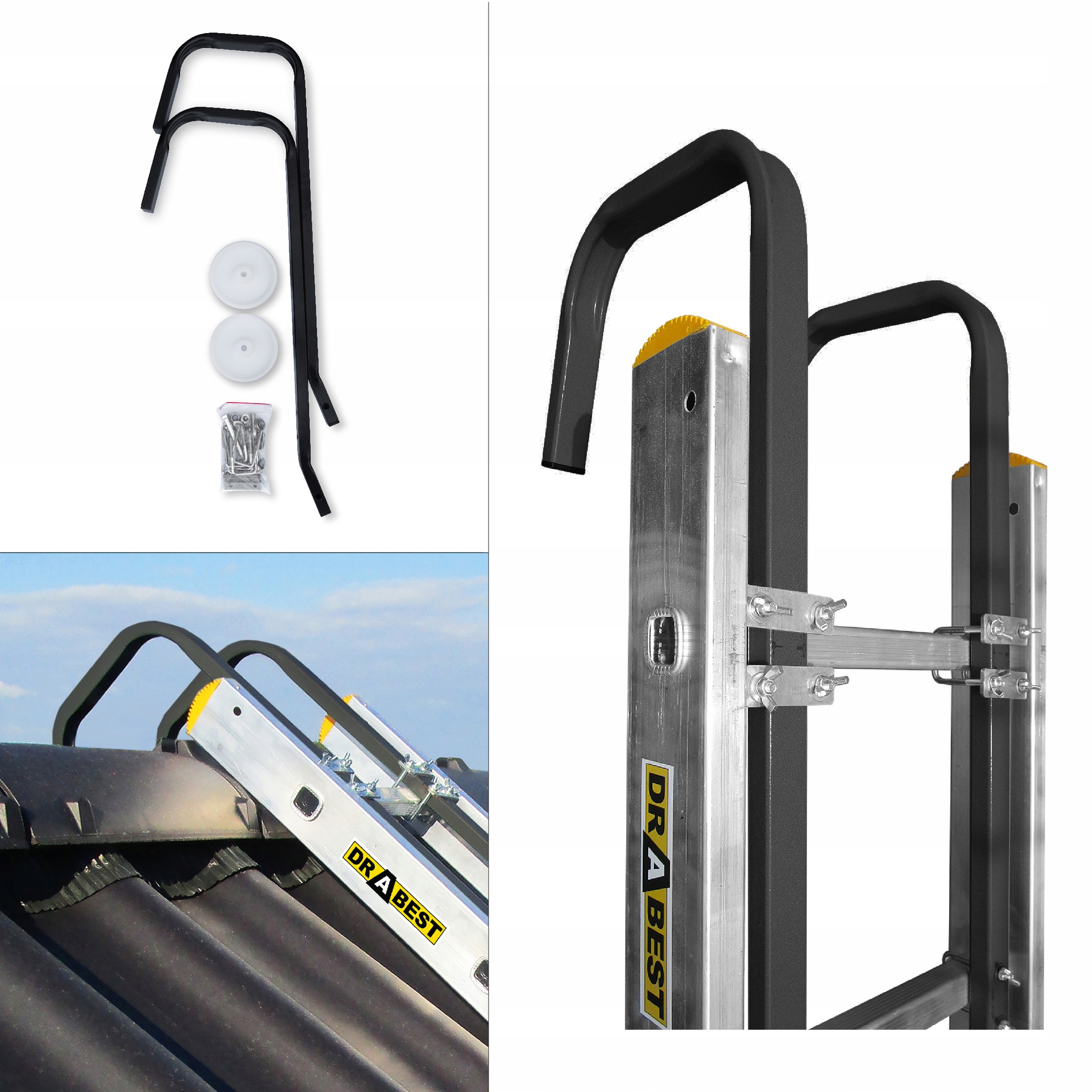 Držák adaptace na hřeben střechy Drabest – pevný, výrobek polský