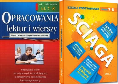 Opracowania lektur i wierszy + Ściąga 7-8