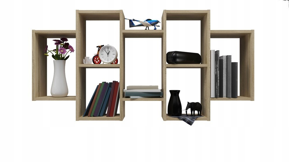 REGAŁ WISZĄCY ŚCIENNY NOWOCZENY PÓŁKI DO SALONU SYPIALNI