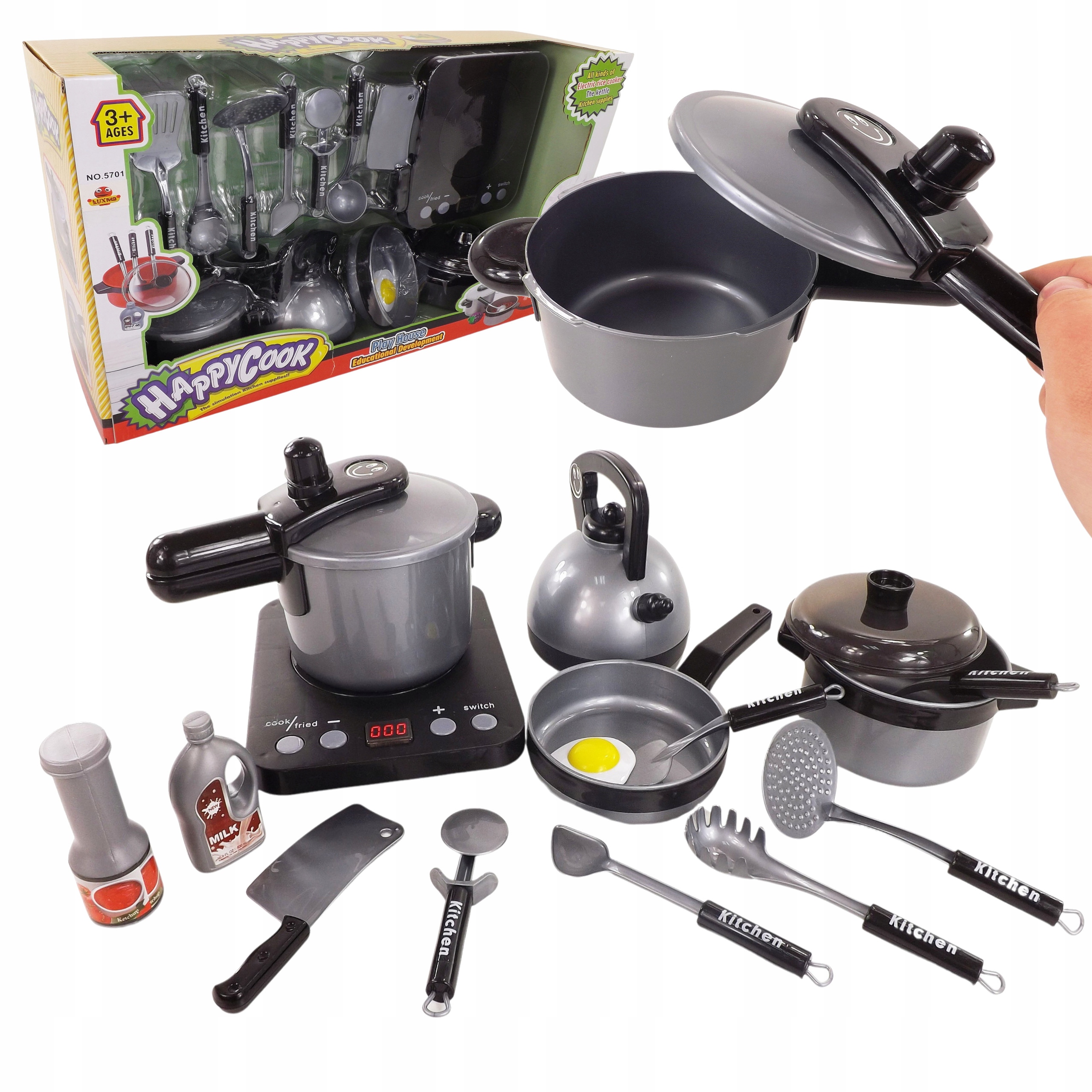 

Kuchnia Zestaw Duże Garnki Akcesoria CZAJNIK5701S