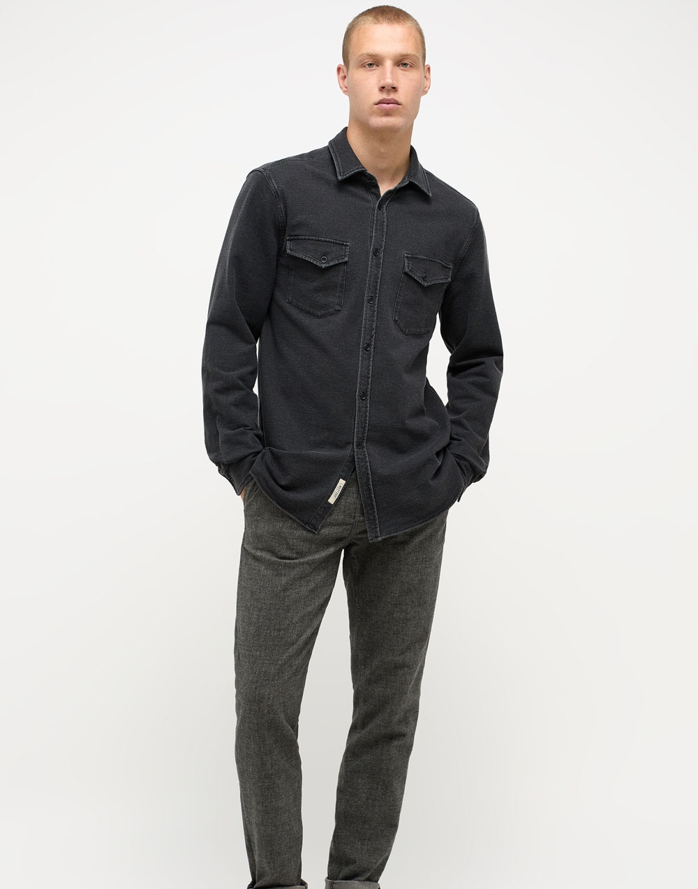 Košile Mustang Style Clemens Knit Terry Shirt 1014626 4000 800 M