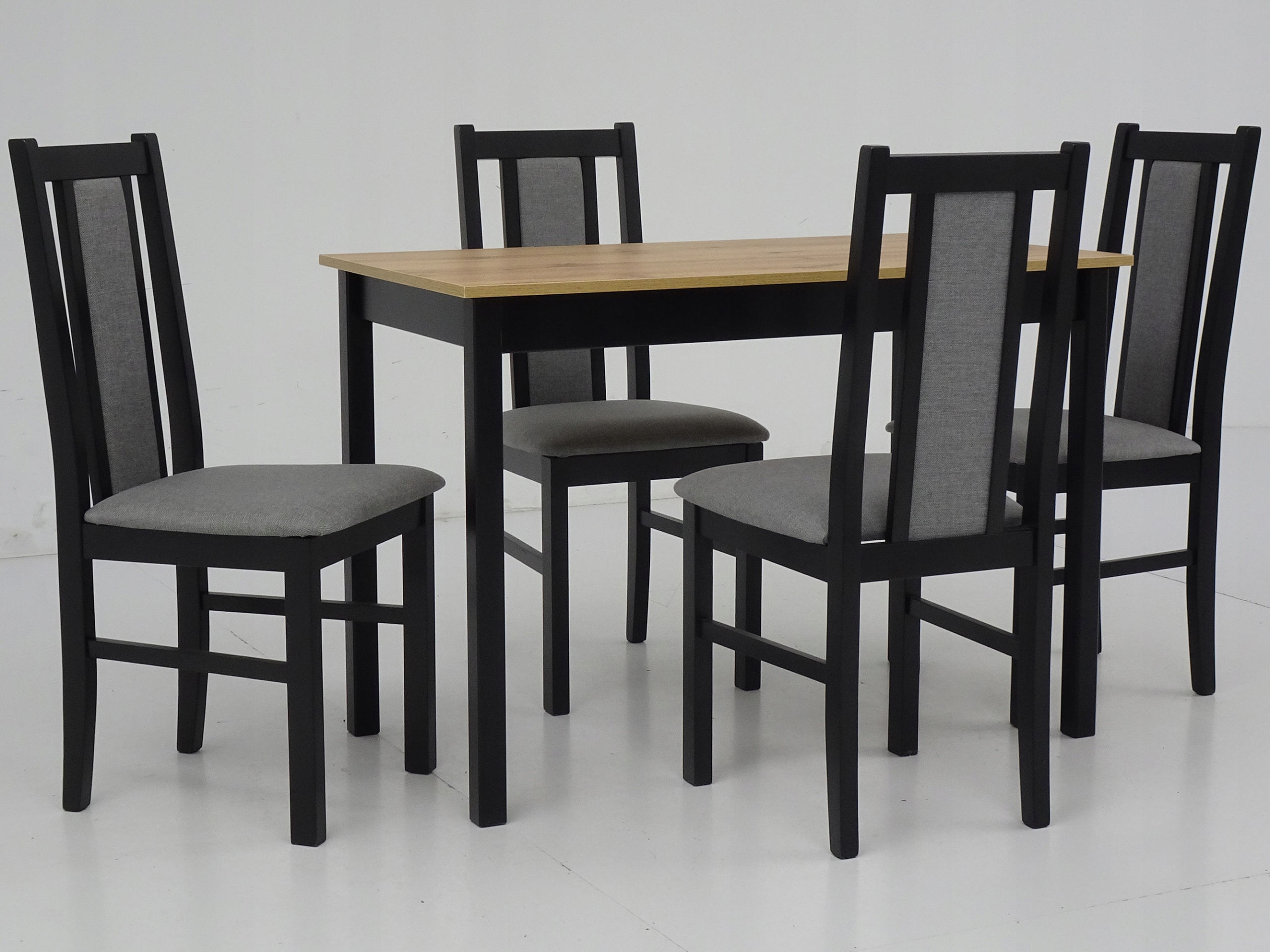 4 krzesła drewniane B-14 i stół nierozkładany 60x110 cm WYBÓR kolorów Szerokość stołu 60 cm