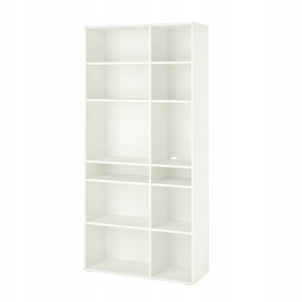 Ikea Vihals Regał do salonu, regał do biura , biały, 95x37x200 cm