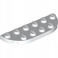 

Lego Płytka zaokrąglona 2x6 biały 18980