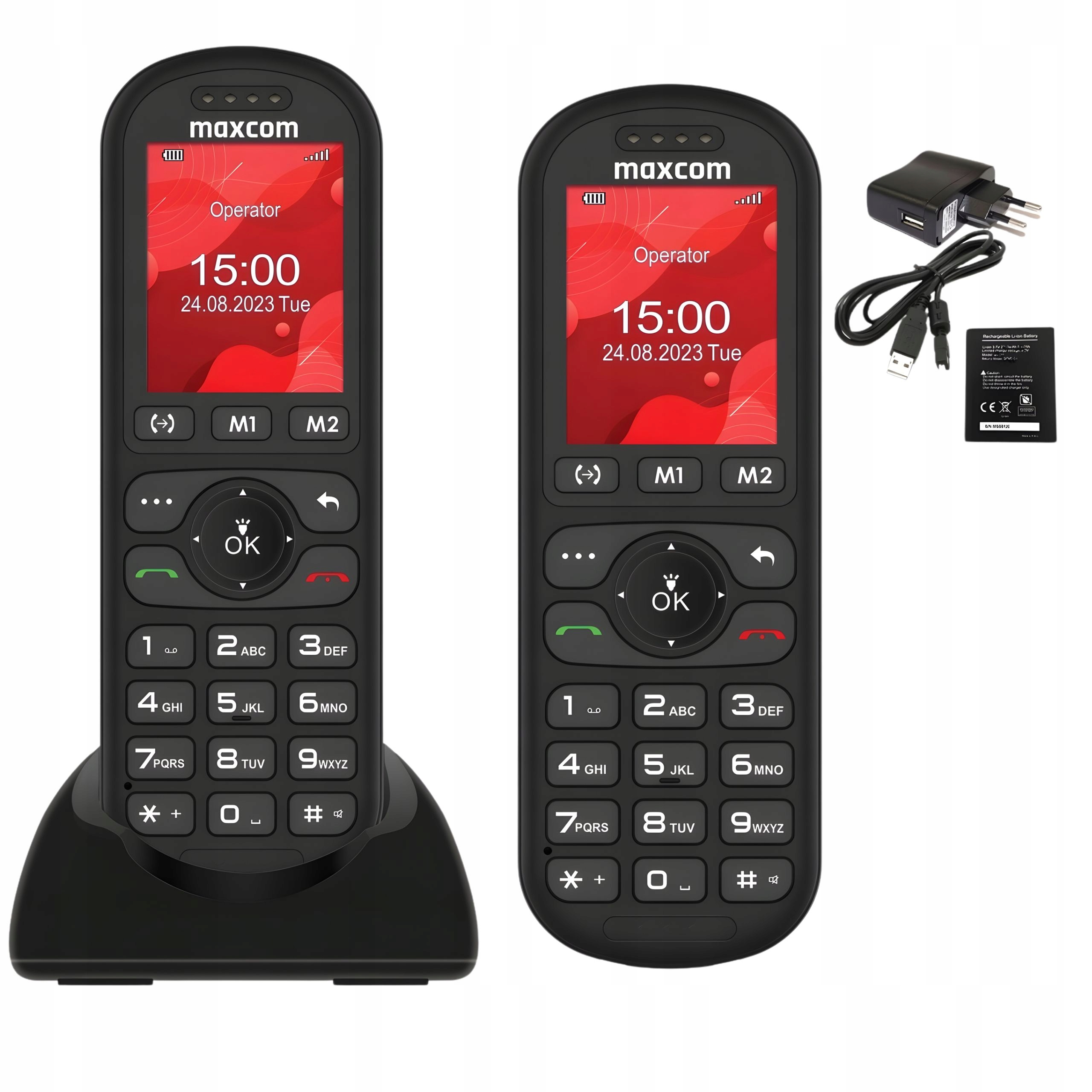 Telefon Maxcom dla seniora MM39D duże klawisze i czcionka Pl 4G Usb-c