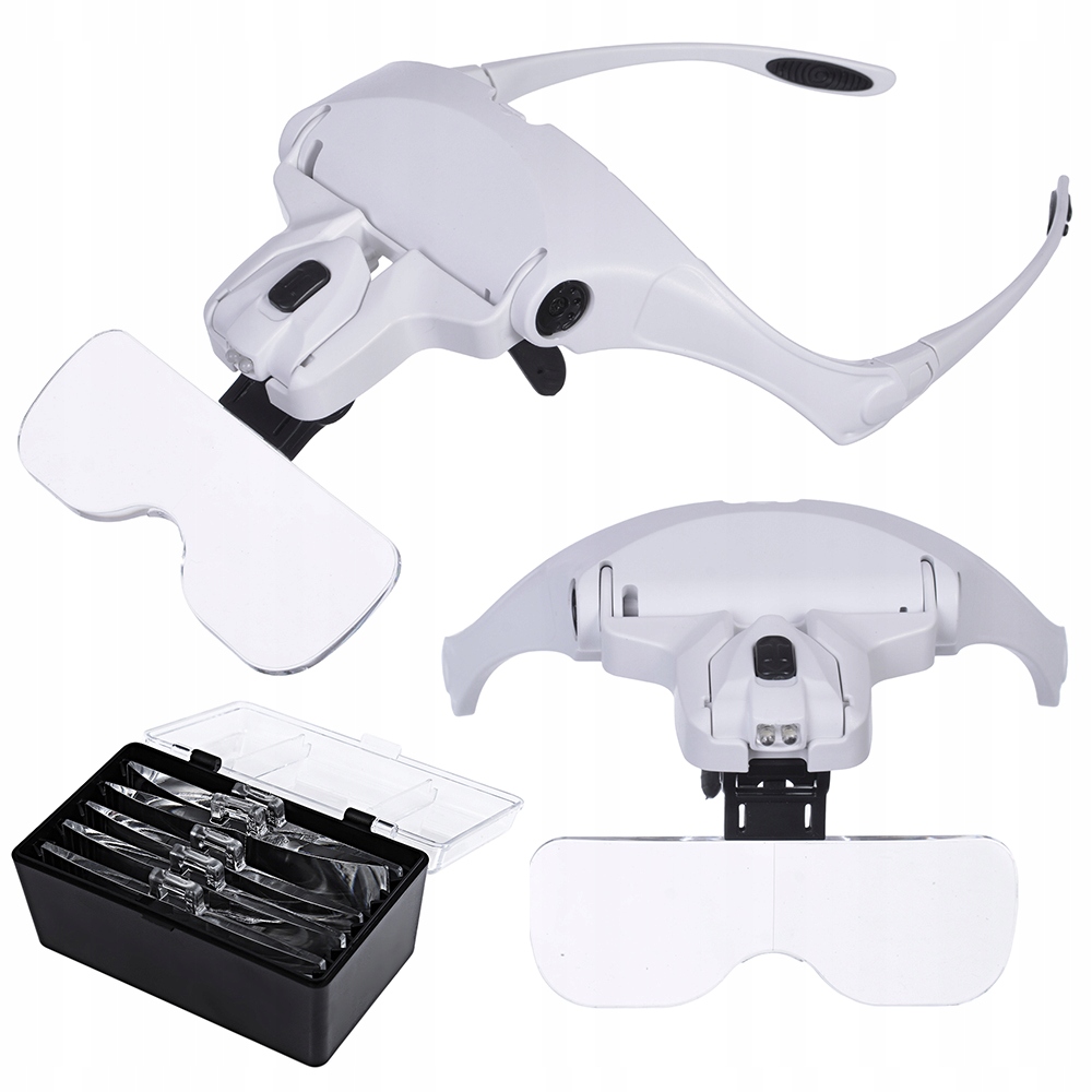 

Lupa Na Głowę Czołowa Okulary Z Diodami 2 Led 3.5x