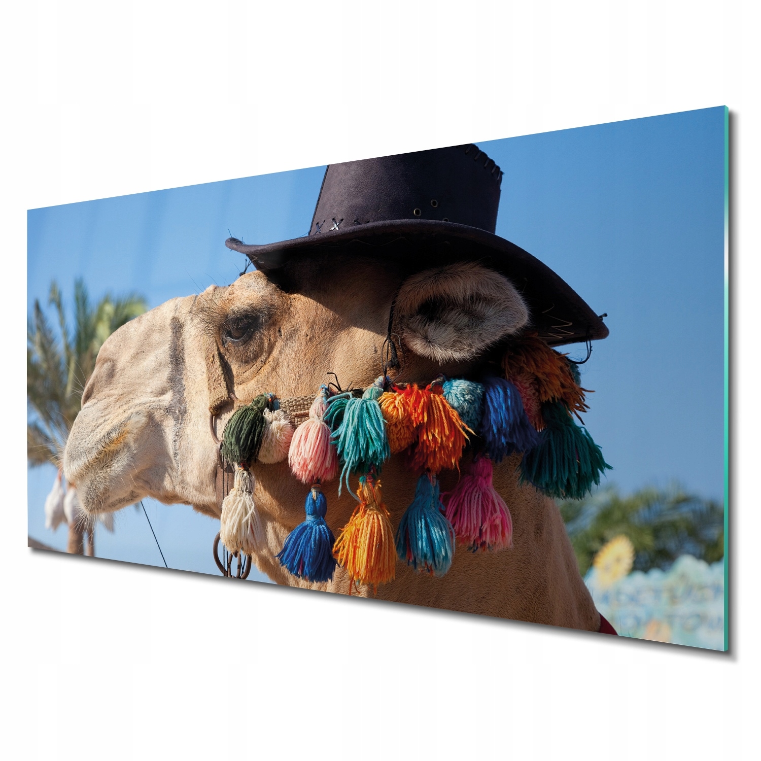 Sklenené foto do spálne Camel palma 140x70