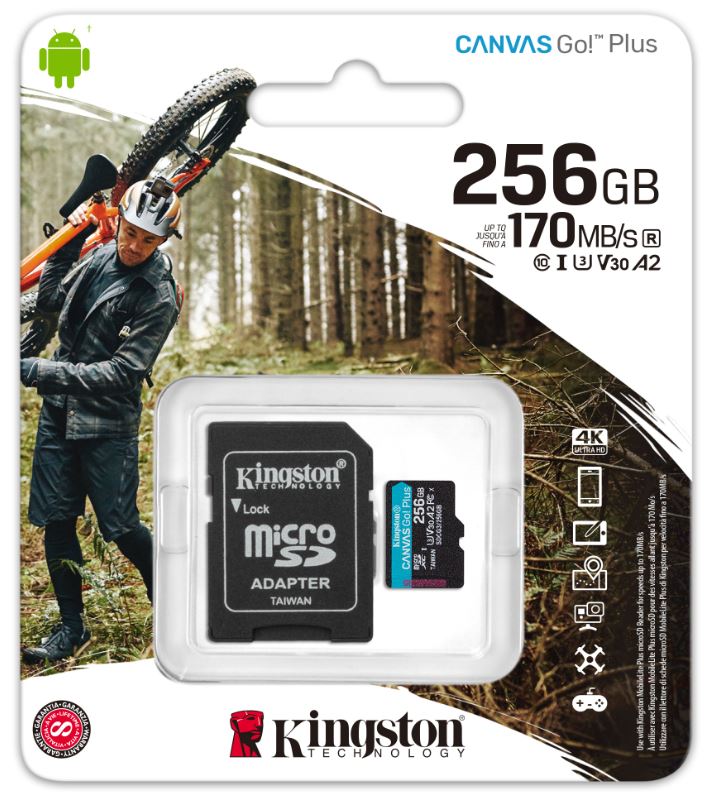 

Kingston Karta pamięci micro Sd 256GB Uhs-i U3 V30
