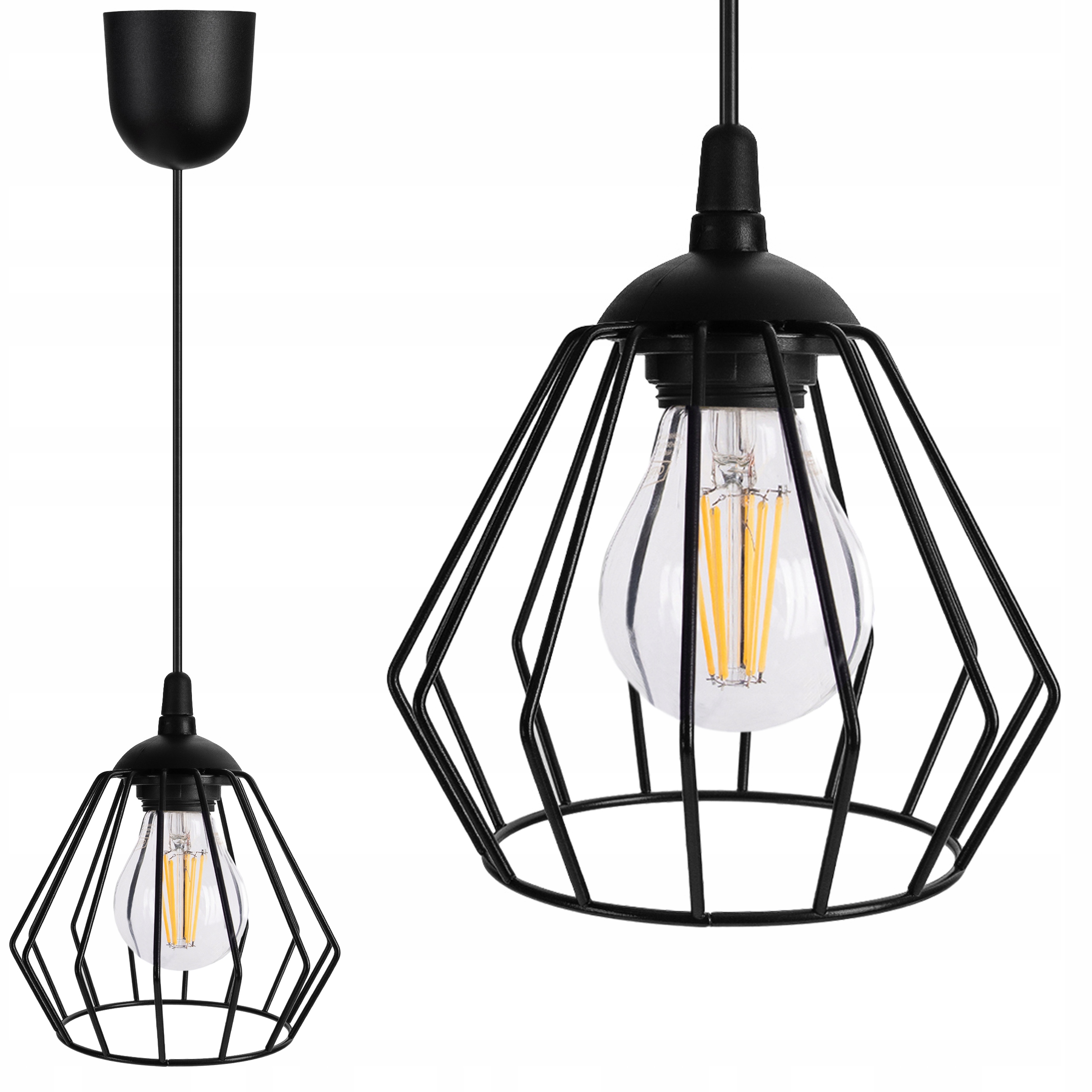

Lampa Wisząca żyrandol sufitowa Loft regulacja