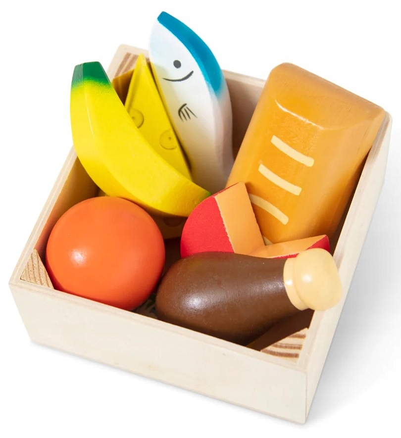 ZABAWKI DLA DZIECI JEDZENIE ŻYWNOŚĆ W SKRZYNKACH ZABAWKA MELISSA AND DOUG Materiał drewno
