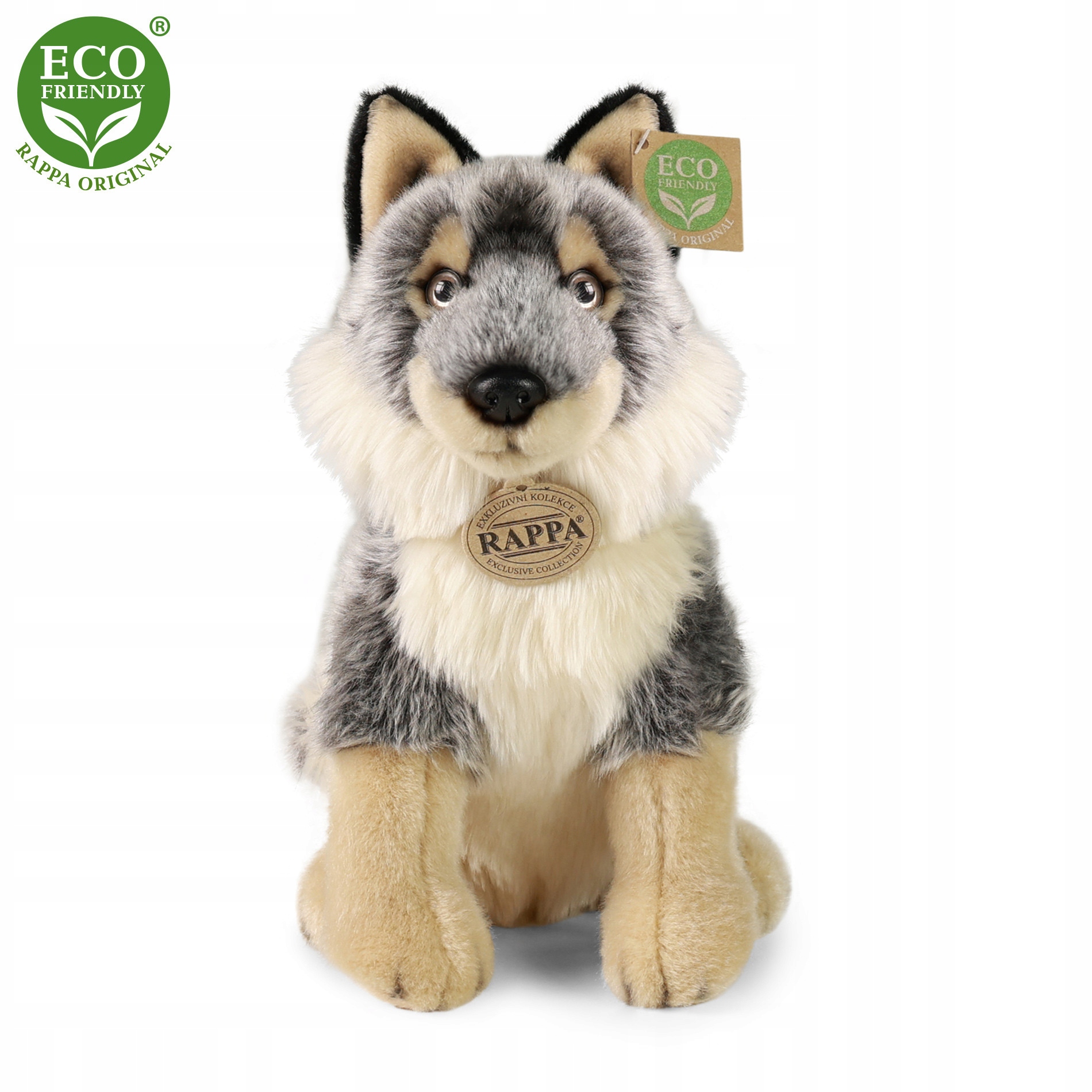 WILK MASKOTKA REALISTYCZNY SIEDZĄCY WOLF PLUSH ECO Marka Rappa