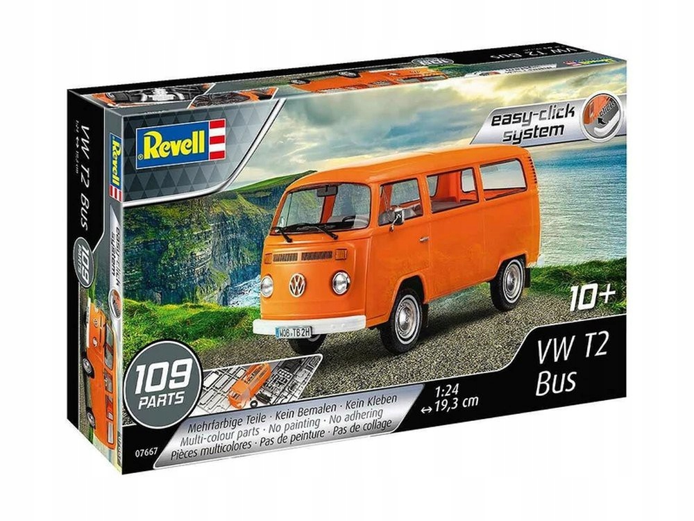 1/24 Vw Transporter T2 Bus Easy Click Revell 07667