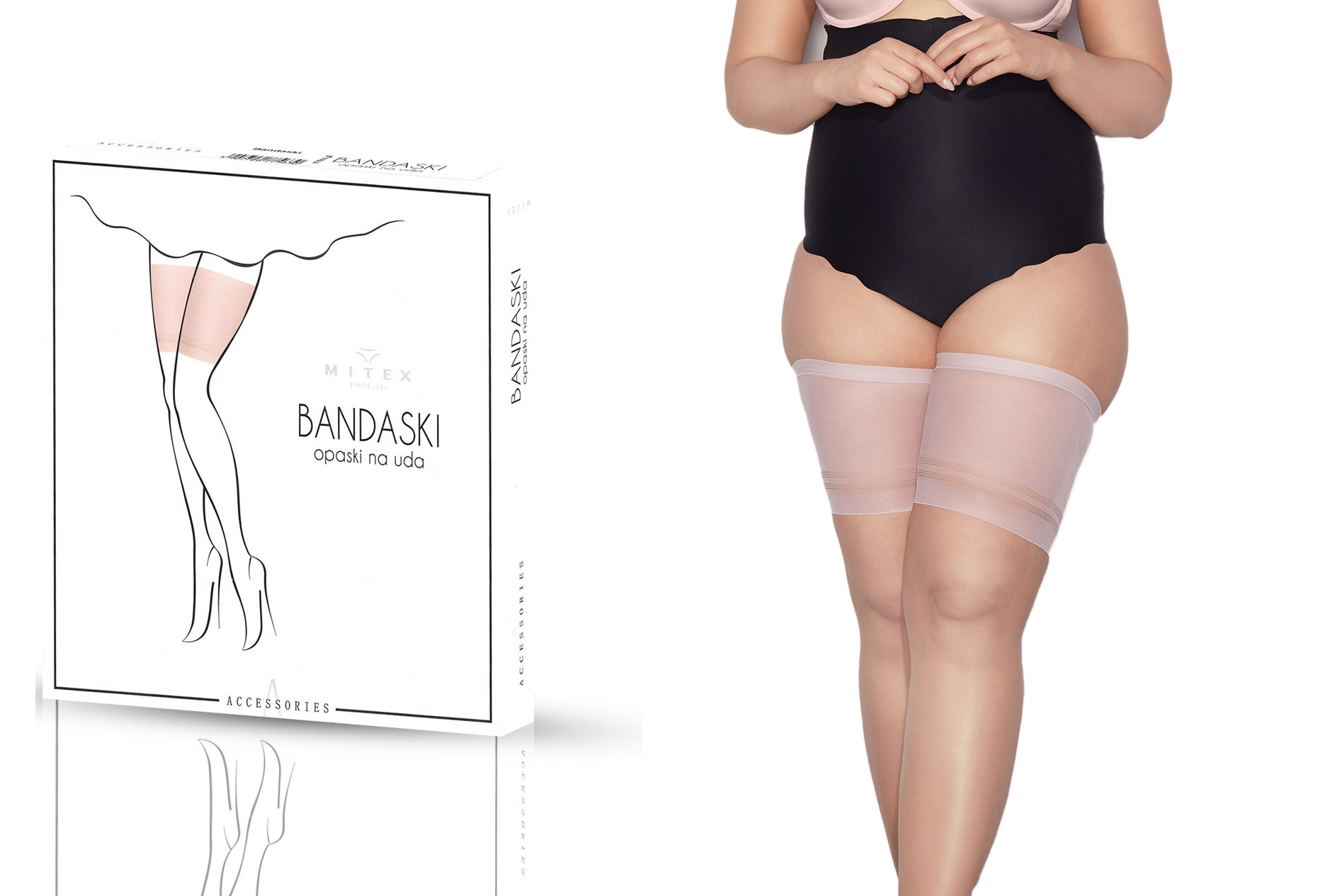 Silikonové Pásky Na Stehna Mitex Proti Odření, Růžové, Velikost 6-81-85