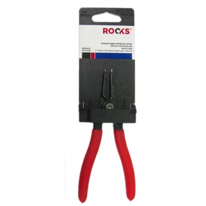 Szczypce Segera Zewnętrzne Proste 140 Mm, Fi 10-25 Mm Pin 1,3 Mm OK-07.1005