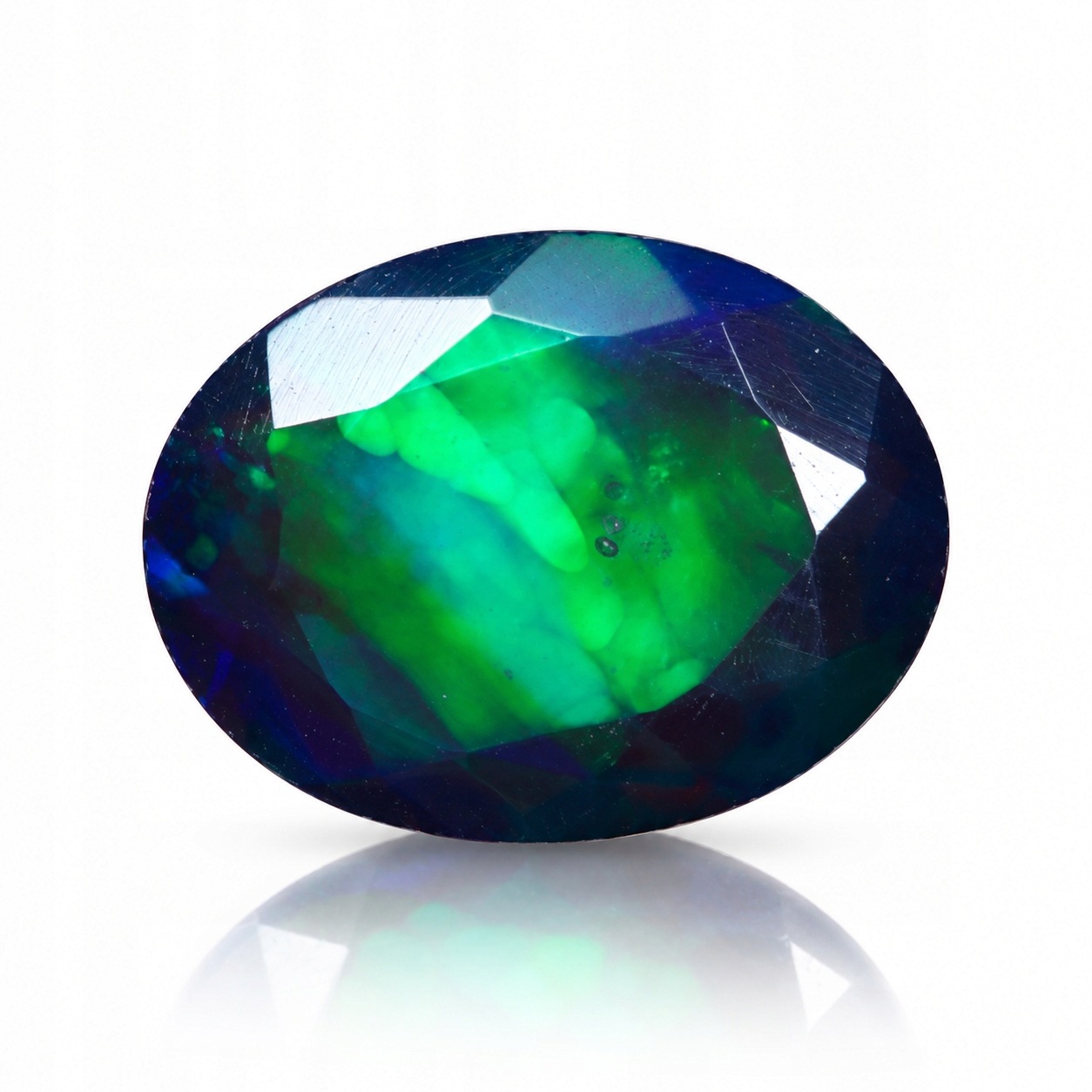 Přírodní opál černý 1.26 ct Ovál Etiopie certifikát Wbd