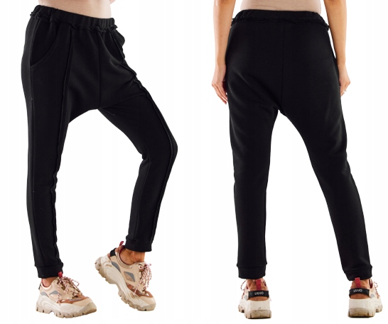 Dresové kalhoty se sníženým rozkrokem casual L/XL
