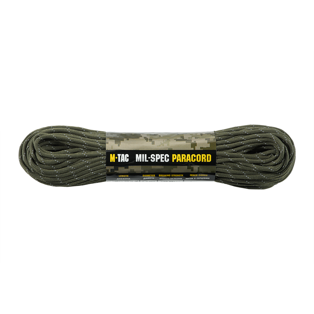 Paracordová šňůra M-Tac 550 Mil-Spec 30 m Ranger Green Reflective