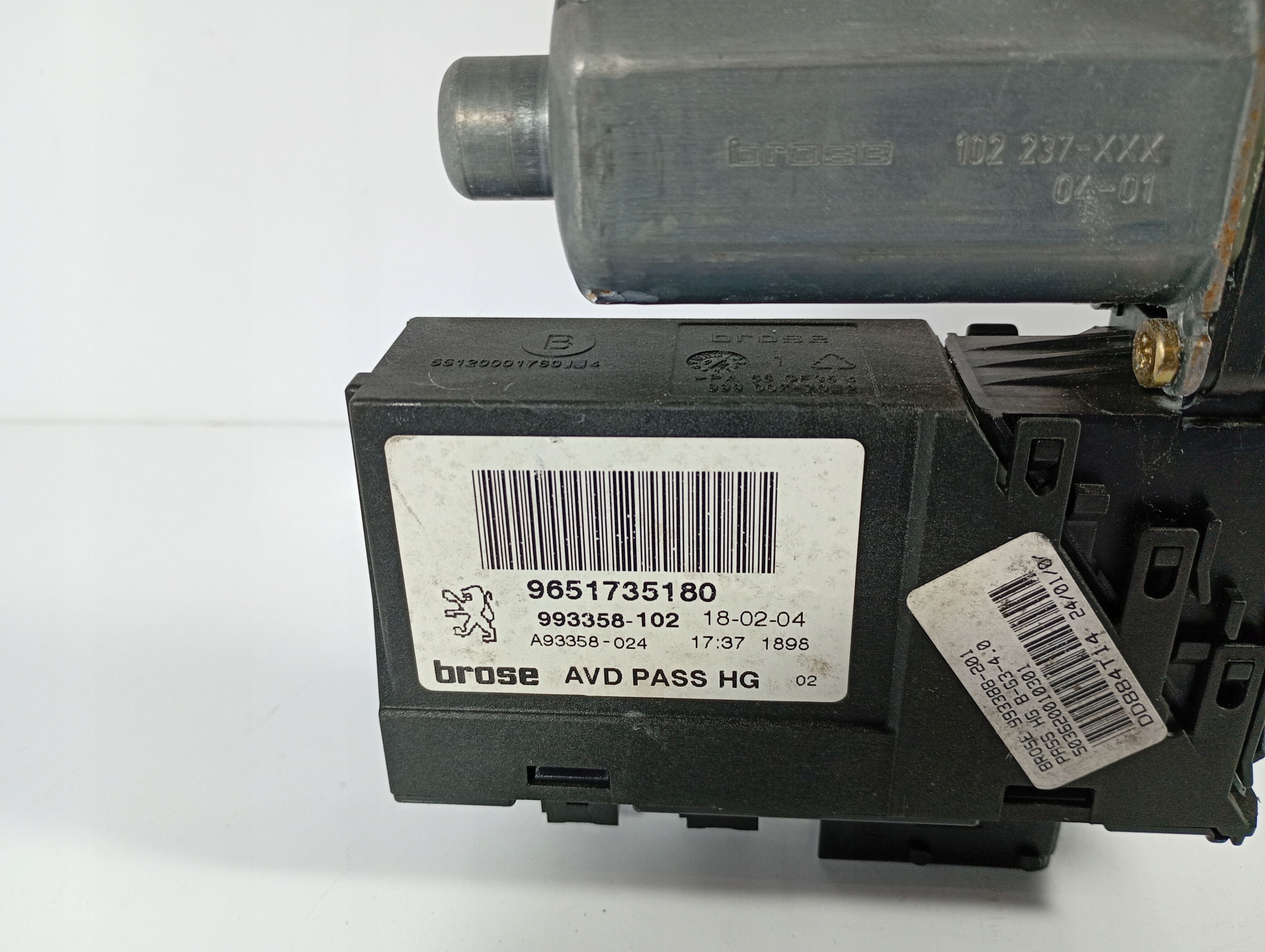 Peugeot 307 CC 01-08 engine mini motor windows right OE 9651735180