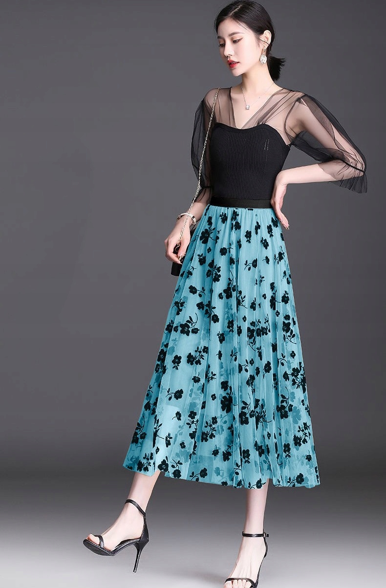 DŁUGA PLISOWANA SPÓDNICA CZESKA SPÓDNICA Marka bez marki