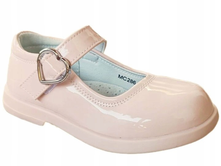 ŚLICZNE balerinki wizytowe Półbuty wesele rzep skóra r. 35 P2-77 Płeć dziewczynki