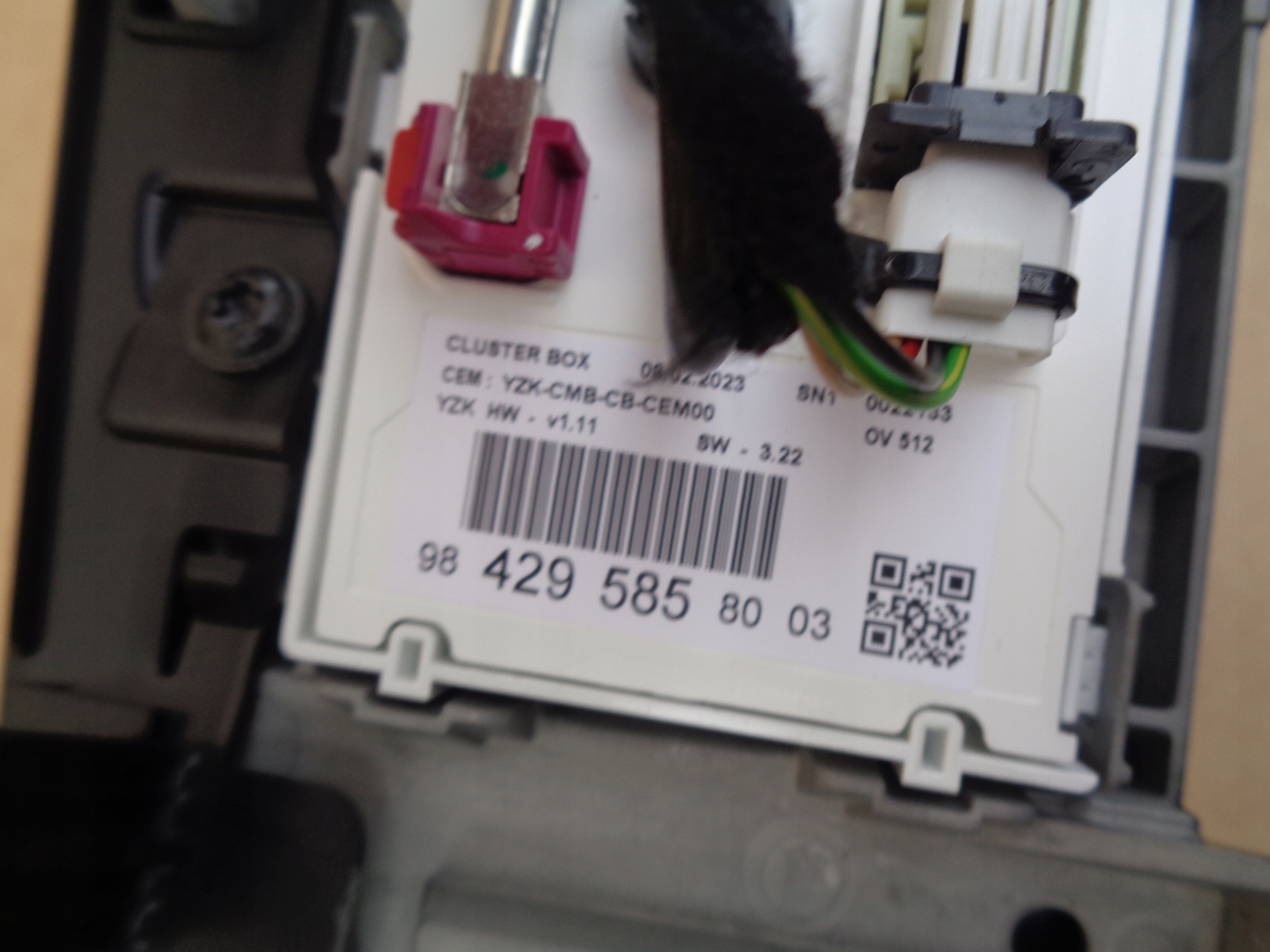 opel Astra л VI 1.2 спидометр экран 9848049880