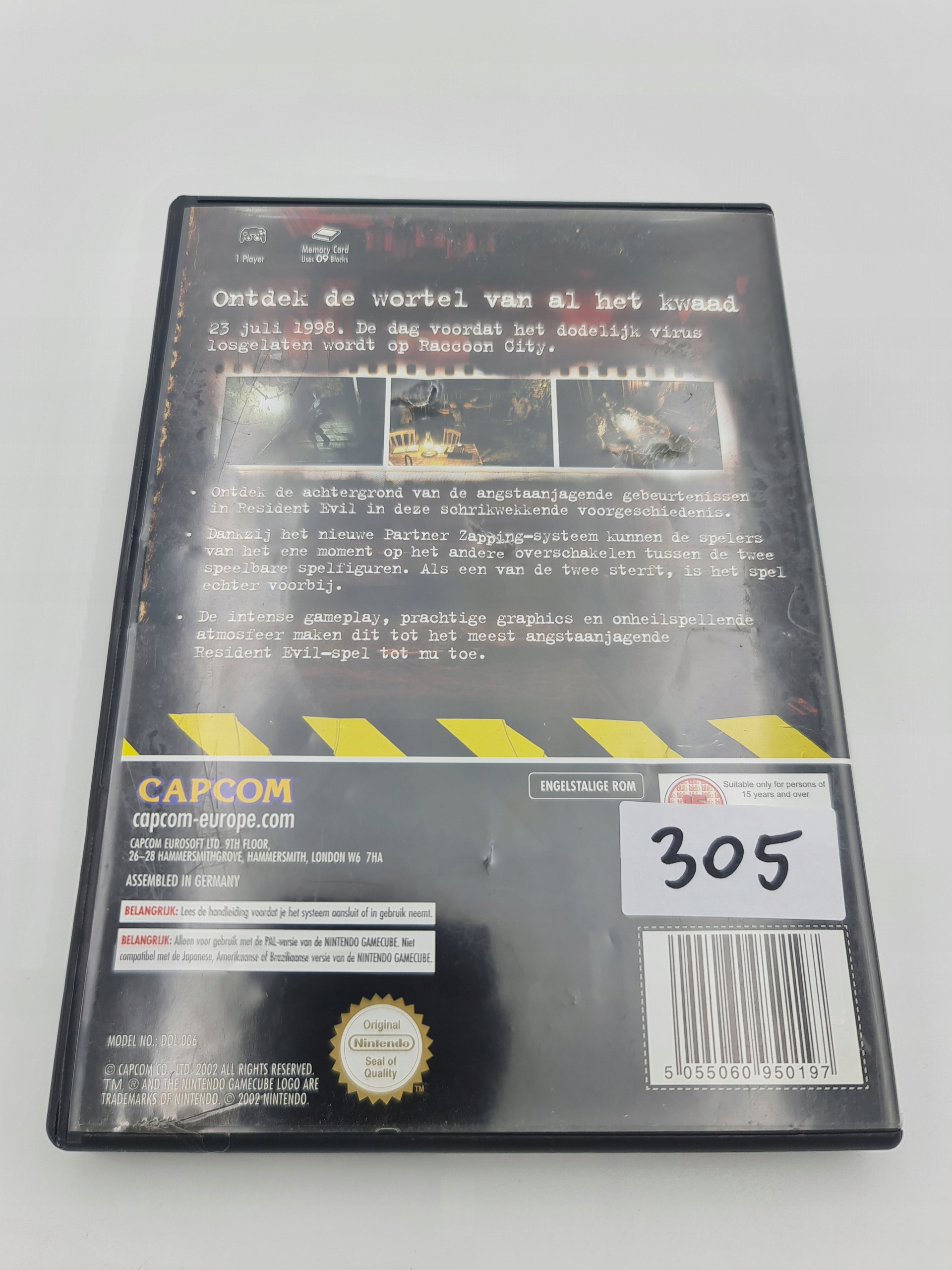 NINTENDO GAMECUBE RESIDENT EVIL ZERO Platforma Nintendo GameCube