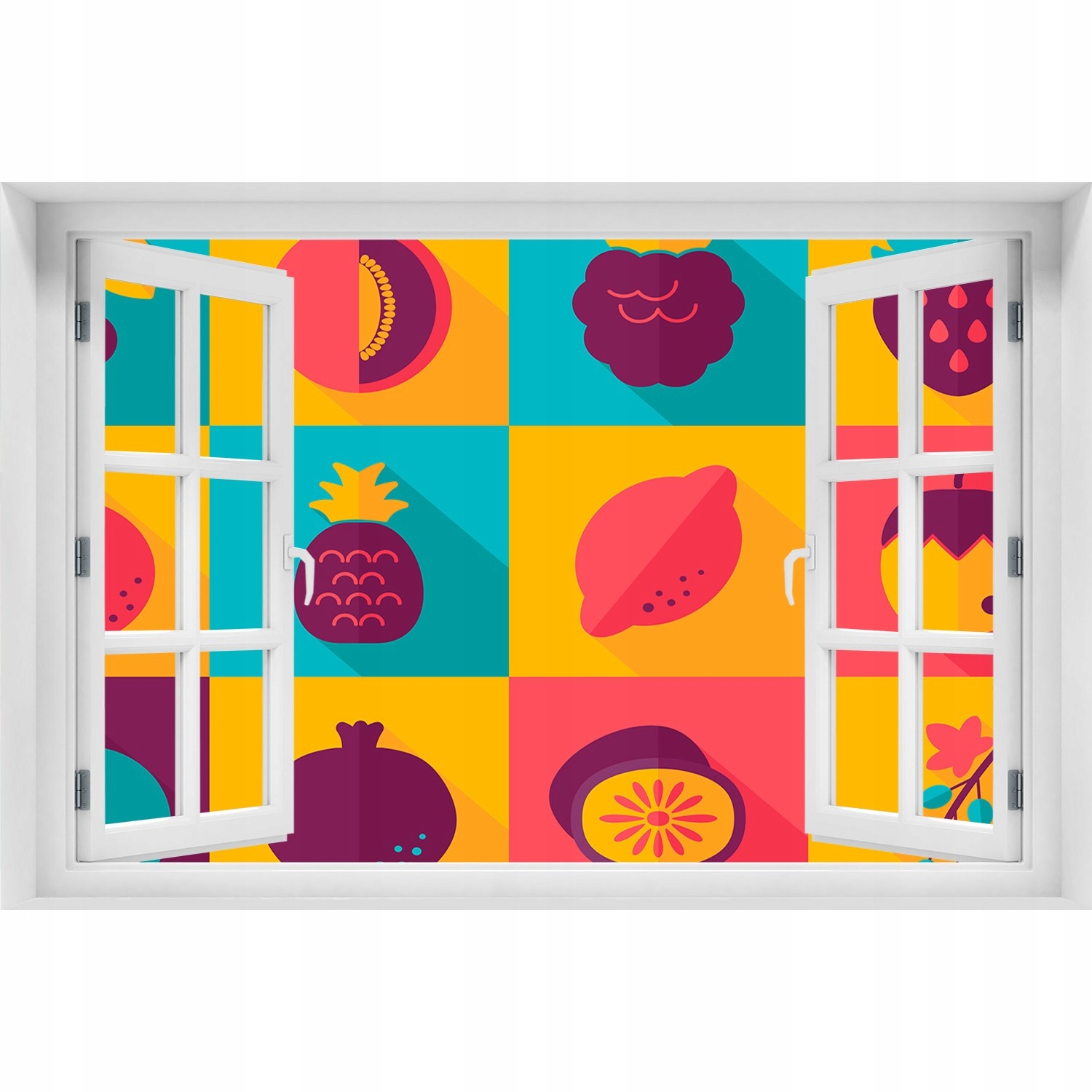 

Samoprzylepna Naklejka ścienna Ikony owoców 120x80