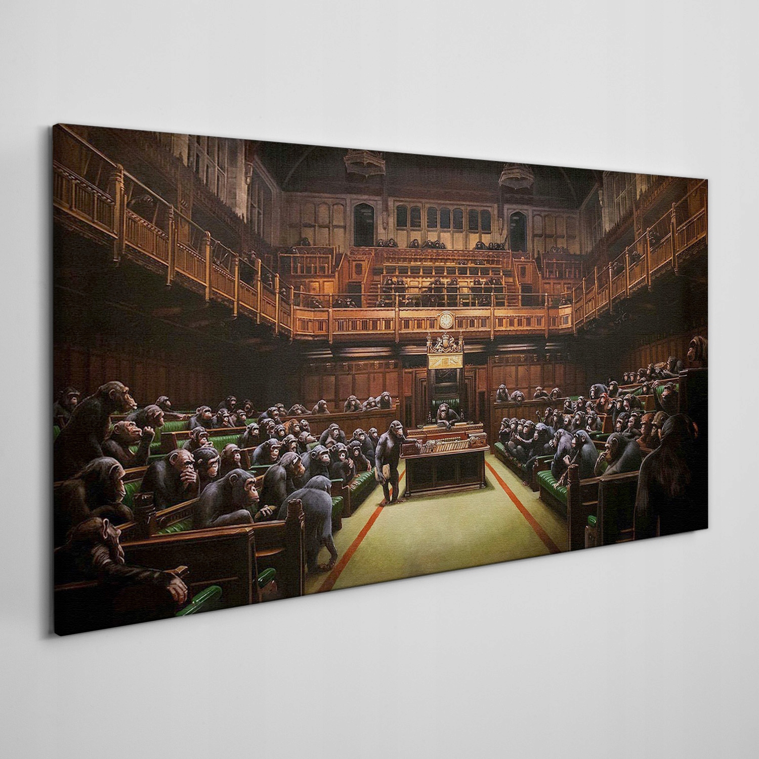 

Obraz na płótnie do salonu Parlament Banksy 120x60
