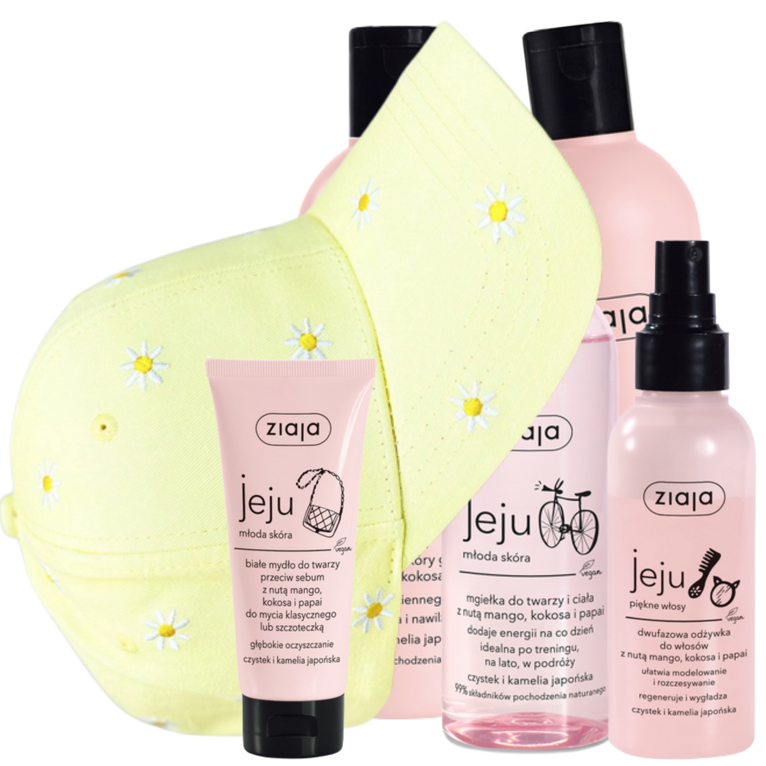 Ziaja Jeju zestaw kosmetyków dla dziewczyny nastolatki czapeczka