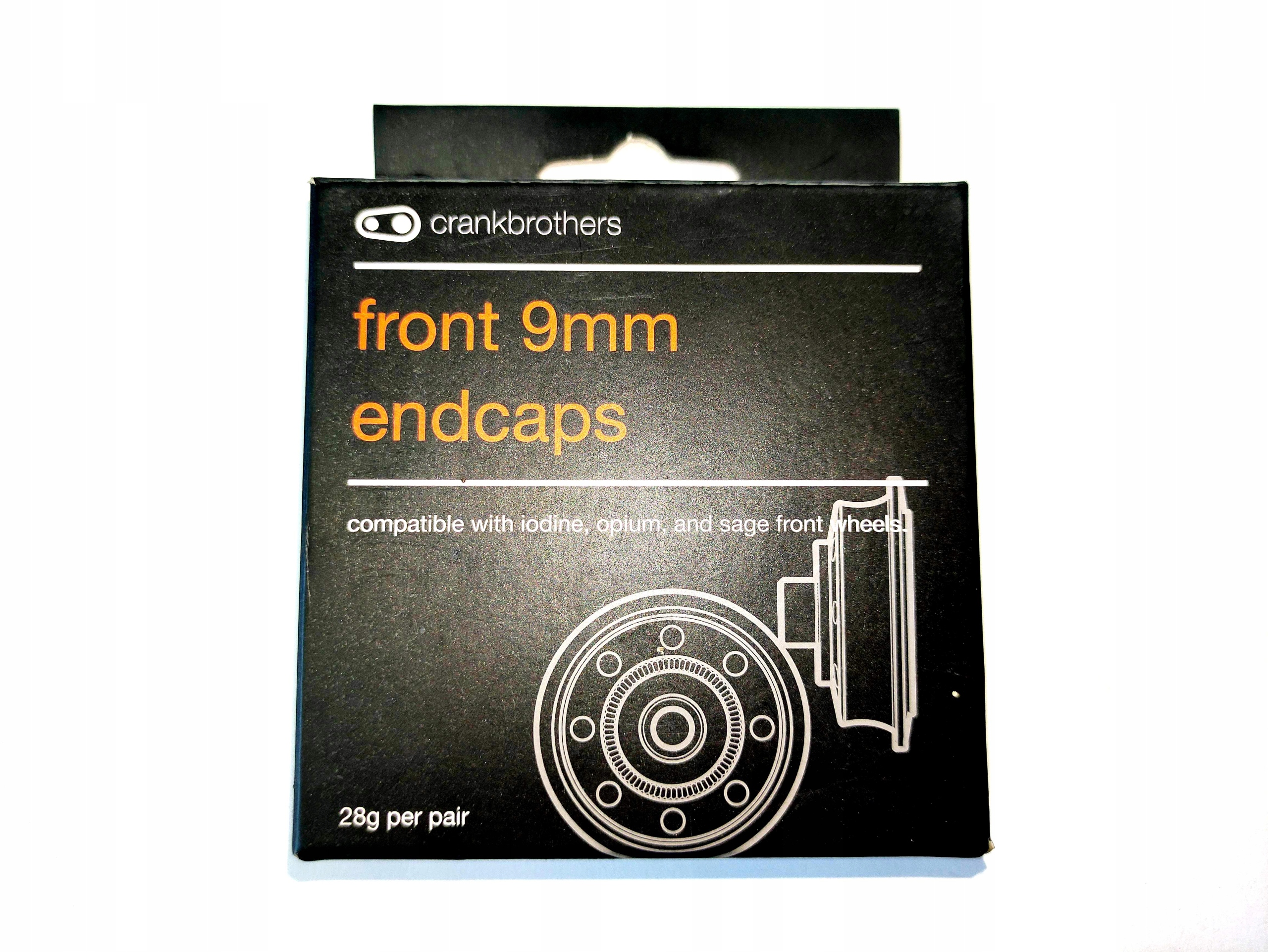 Adapter piasty Crank Brothers Front Endcaps 9 mm Iodine Opium Sage