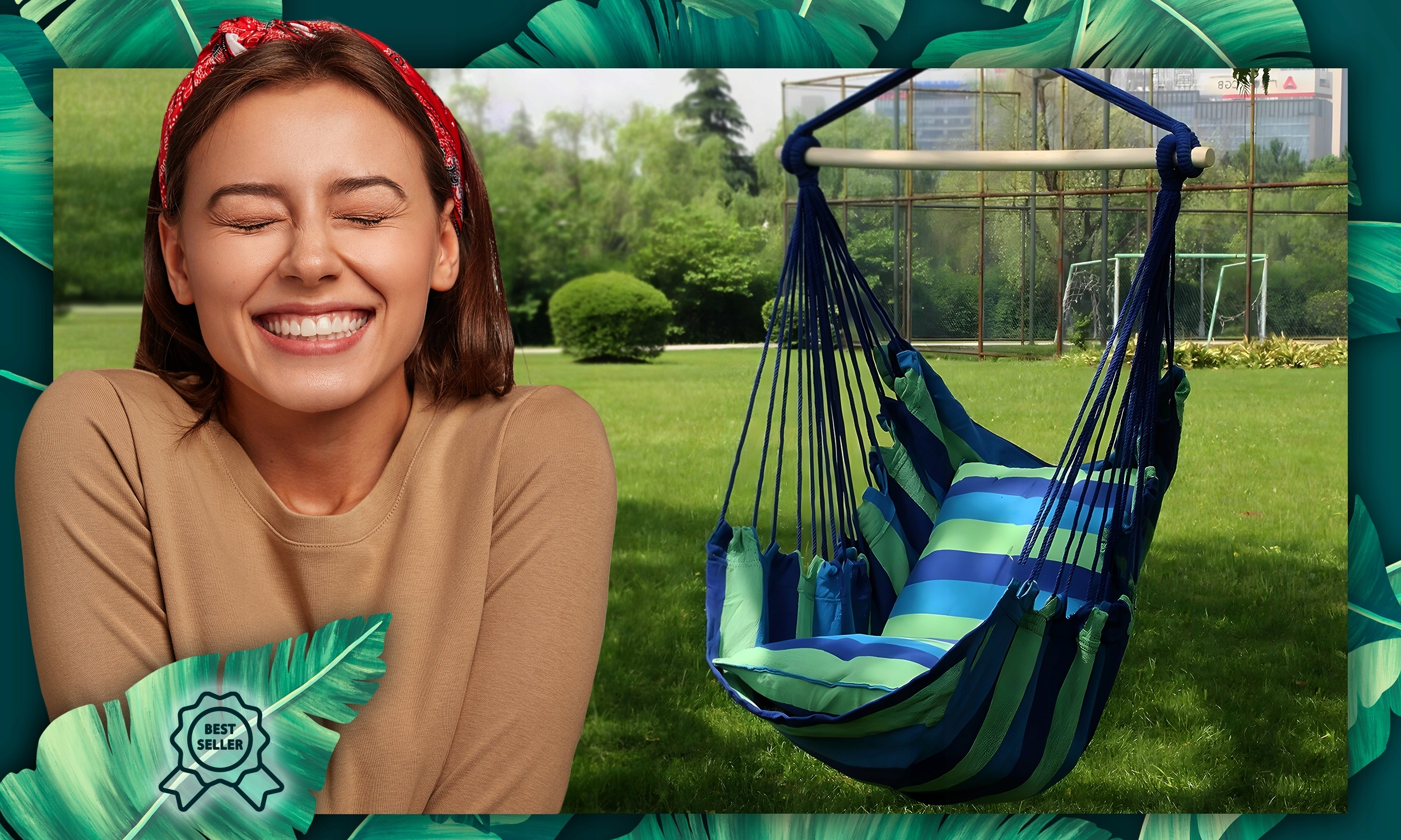 HAMAK FOTEL WISZĄCY OGRODOWY BRAZYLIJSKI BUJANY HUŚTAWKA KOKON + 2 PODUSZKI Producent inna