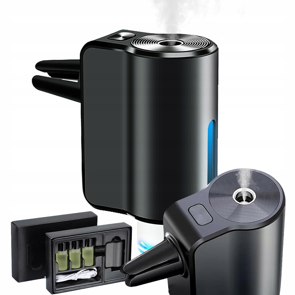 Dyfuzor Do Samochodu Nawilżacz Powietrza zapach do auta Bezprzewodowy Led