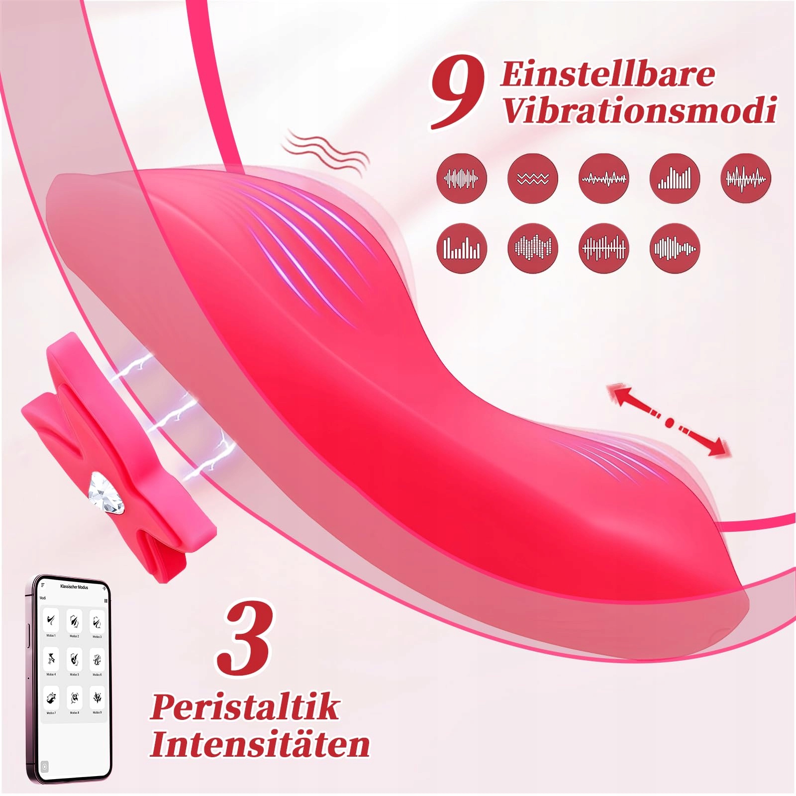 BUTTERFLY Wibrator Stymulator Klitorisu Zestaw Wibratorów z Aplikacją — miniatura 2