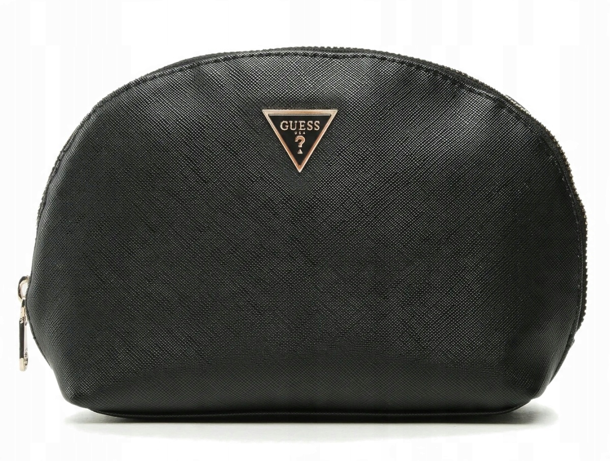 Kosmetyczka Damska Logowana Czarna Modna Dla Kobiety Guess