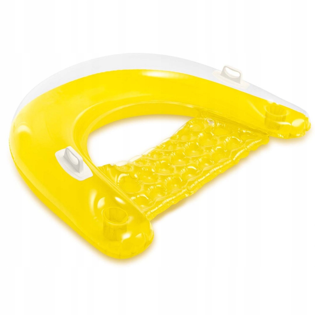 DMUCHANY MATERAC FOTEL DO PŁYWANIA NAD WODĘ Z UCHWYTAMI+GRATIS Szerokość produktu 152 cm