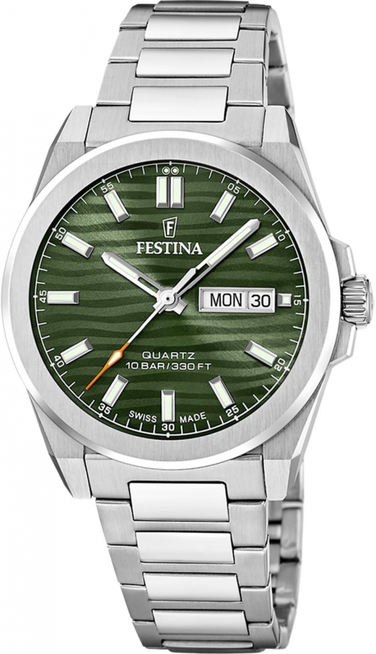 Hodinky pánské Festina 20073/4 zelené klasické na plavání