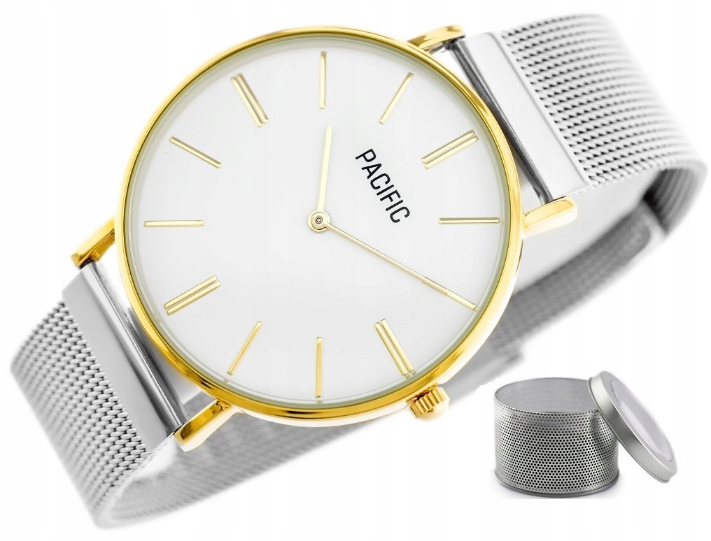 

Zegarek damski Pacific złoty mesh + Box + Grawer