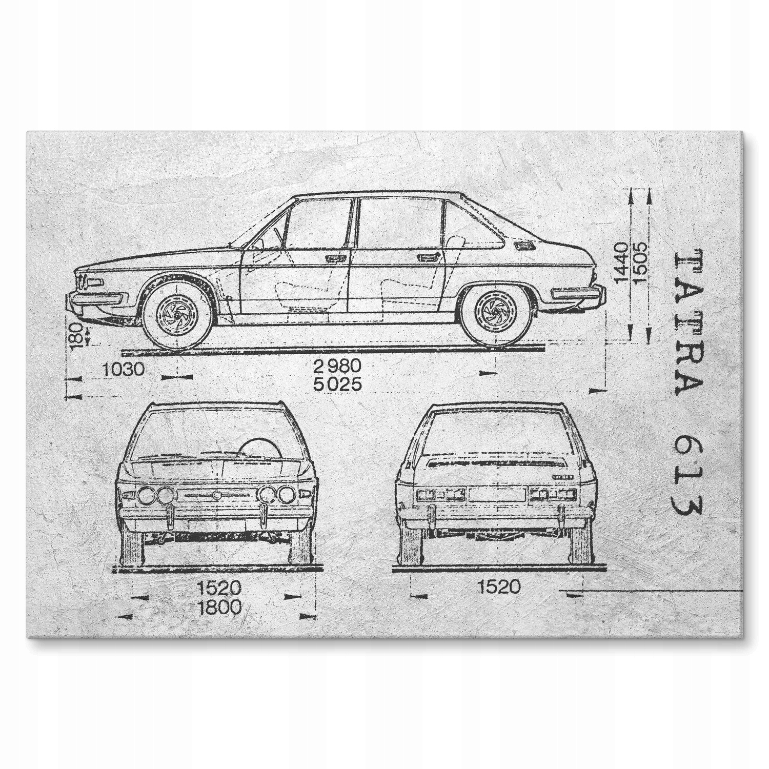 Plechový plakát Tatra 613 Auto Motorismus Patent Kámen Dárek 42