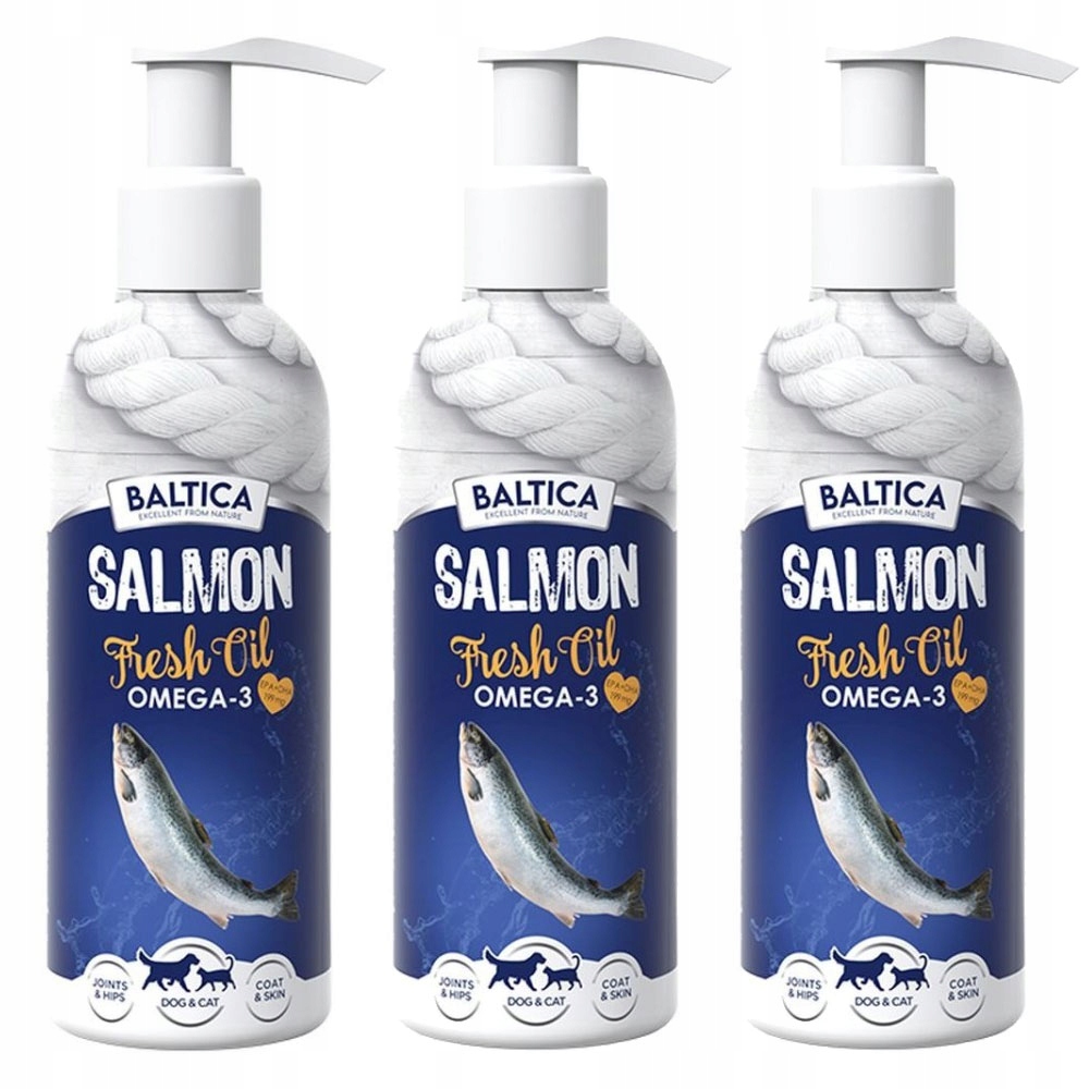 Levně Baltica Olej Z Lososa Atlantského Salmon Fresh Oil 600 ML OMEGA-3 Pro Psa