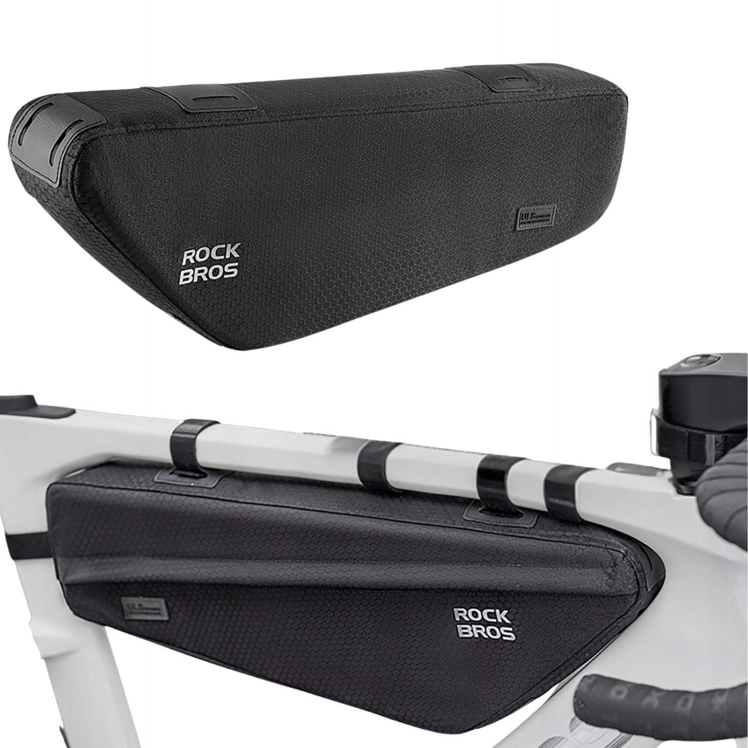 Torba Rowerowa Sakwa Wodoodporna Na Ramę Duża Pojemna Czarna 2,9L Rockbros