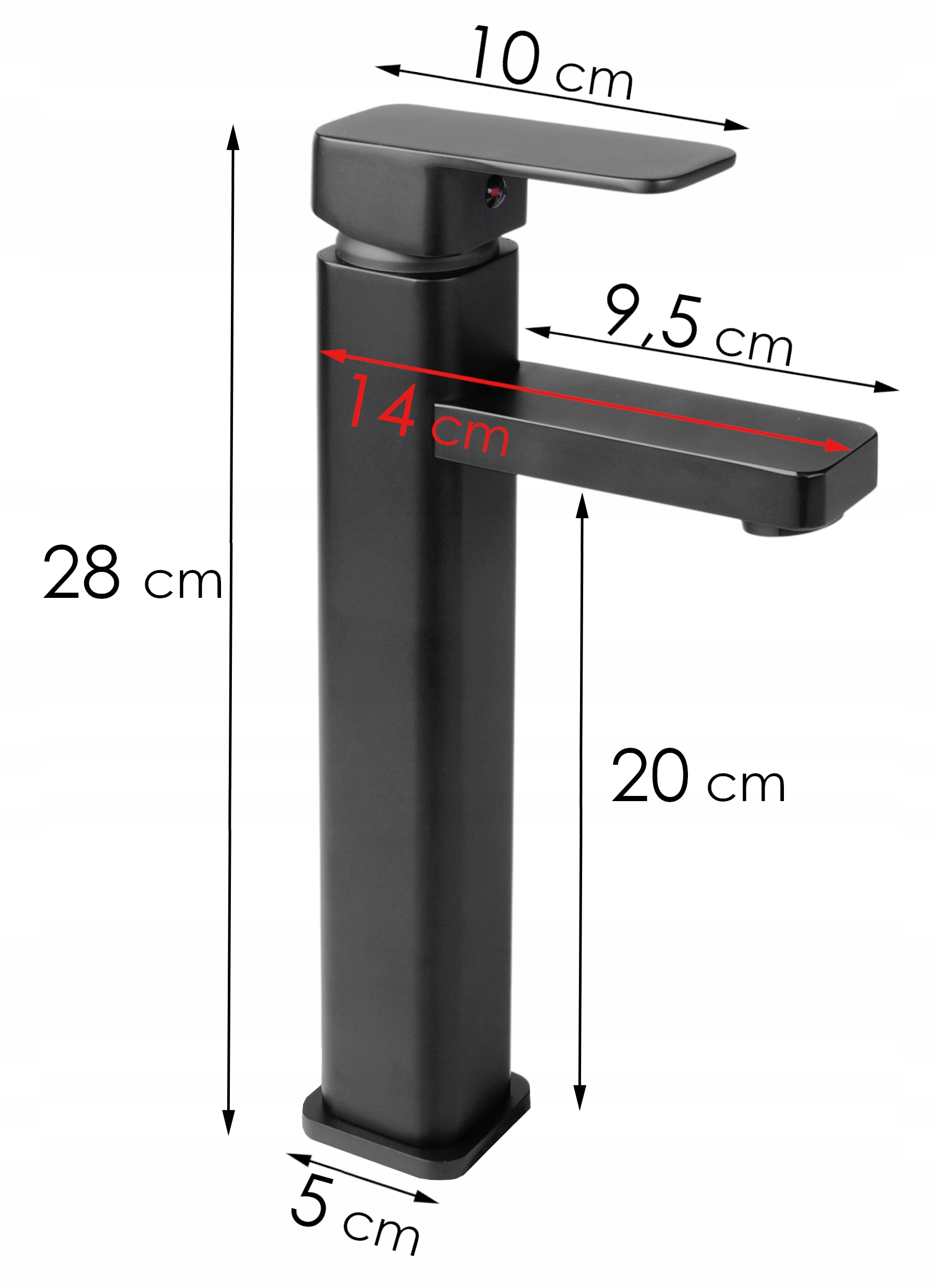 BATERIA DO UMYWALKI NABLATOWEJ CZARNA KASKADA LOFT SETO 36 Linia Seto