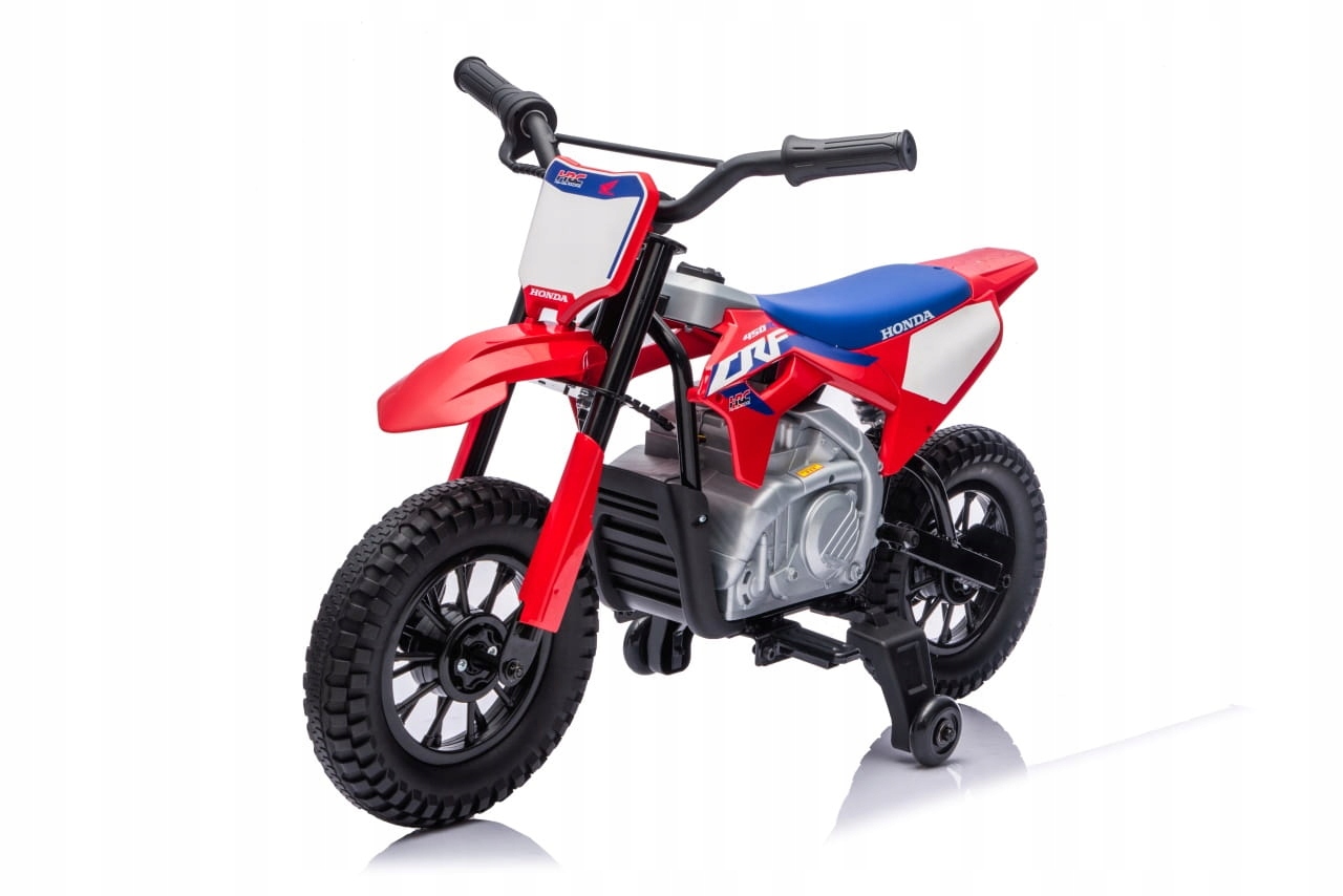 Motor na akumulator dla dzieci Honda CFR450R Czerwony boczne kółka ekoskóra